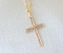 Load image into Gallery viewer, Floral Cross Necklace
