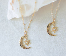 Load image into Gallery viewer, Crescent Starburst Necklace
