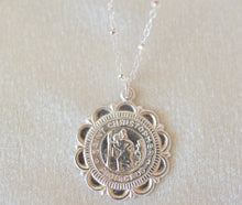Load image into Gallery viewer, Silver Large Saint Christopher Necklace
