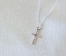 Load image into Gallery viewer, Silver Tiny Cross Necklace
