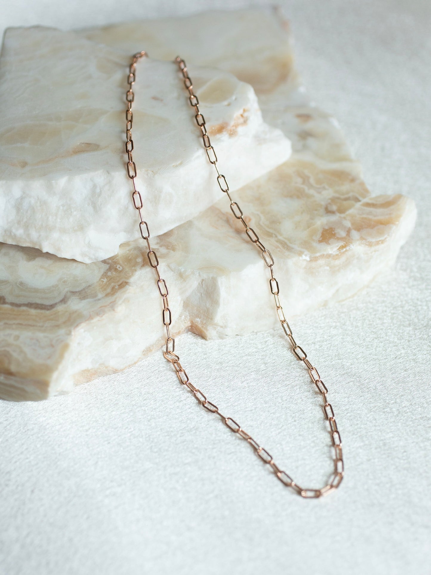 Rose Gold Mini Paperclip Necklace