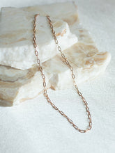 Load image into Gallery viewer, Rose Gold Mini Paperclip Necklace
