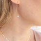 Rose Gold Pearl Threader Earrings