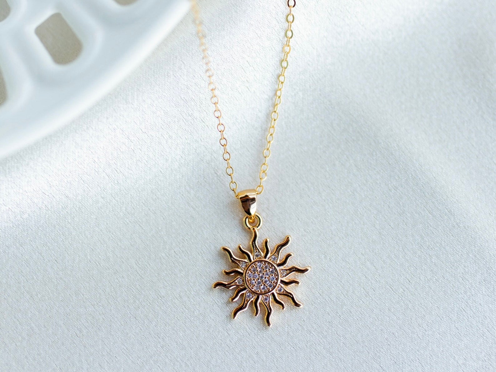 necklace with sun