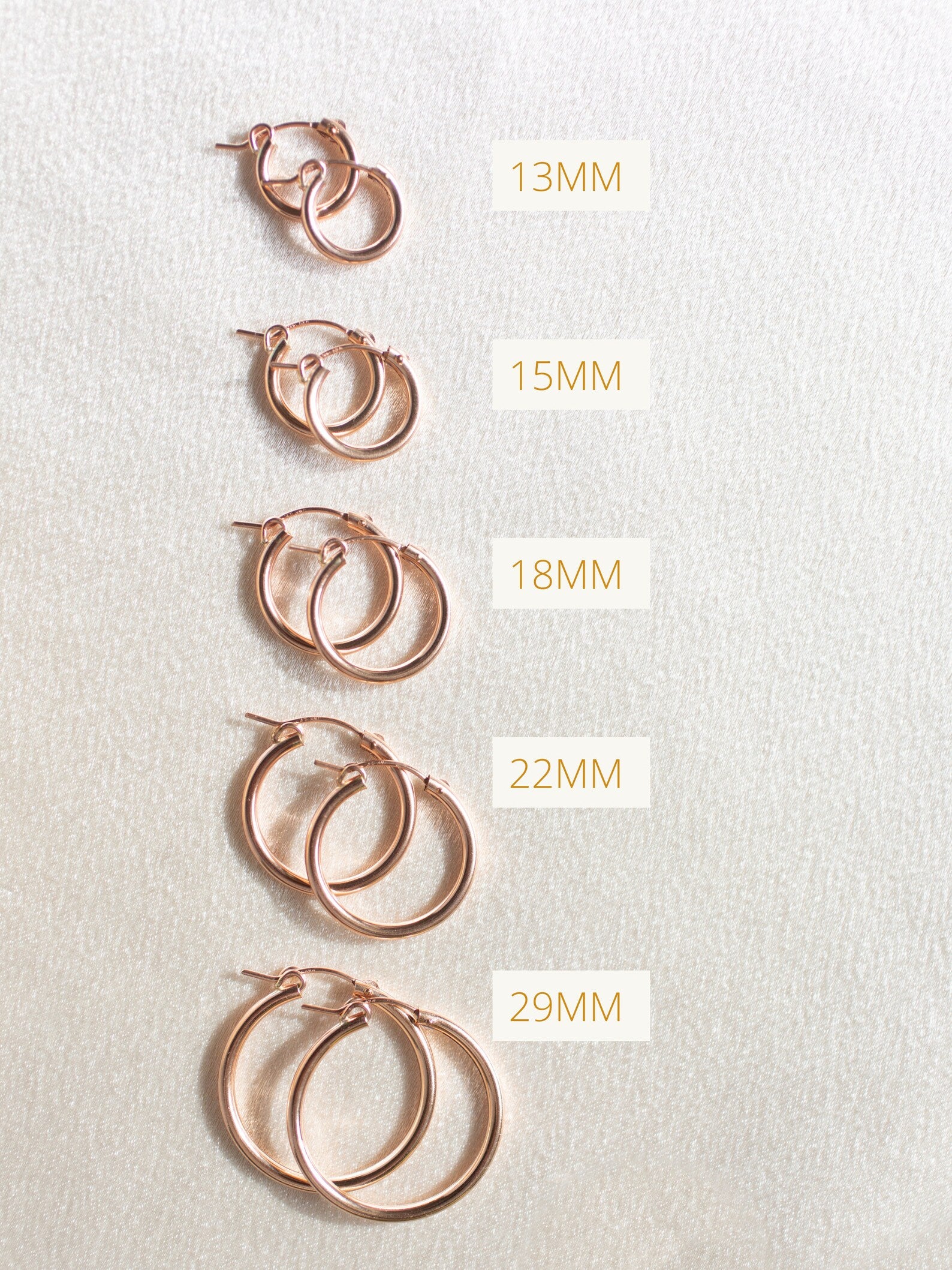 rose gold earrings hoops