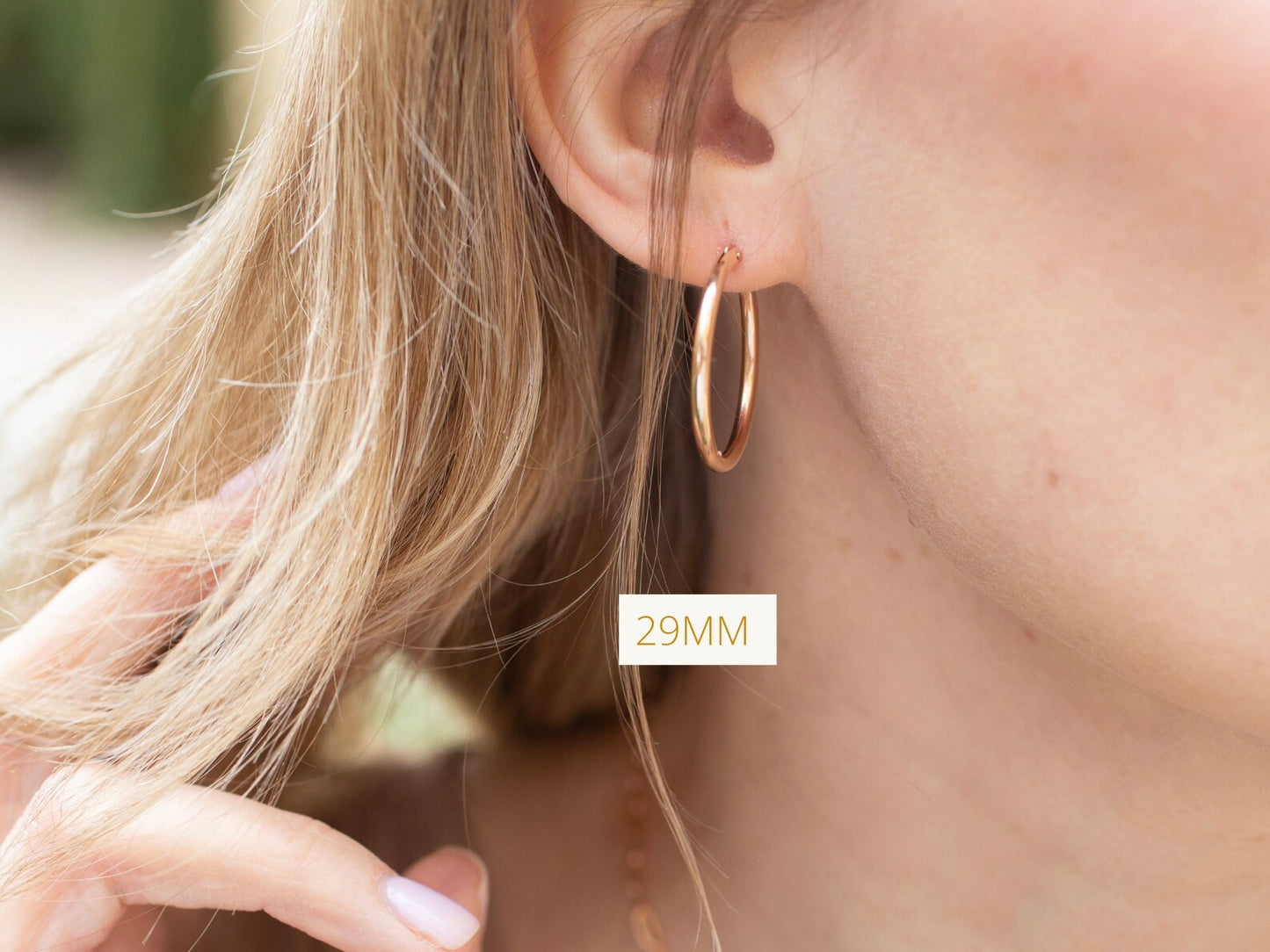 rose gold hoop earrings