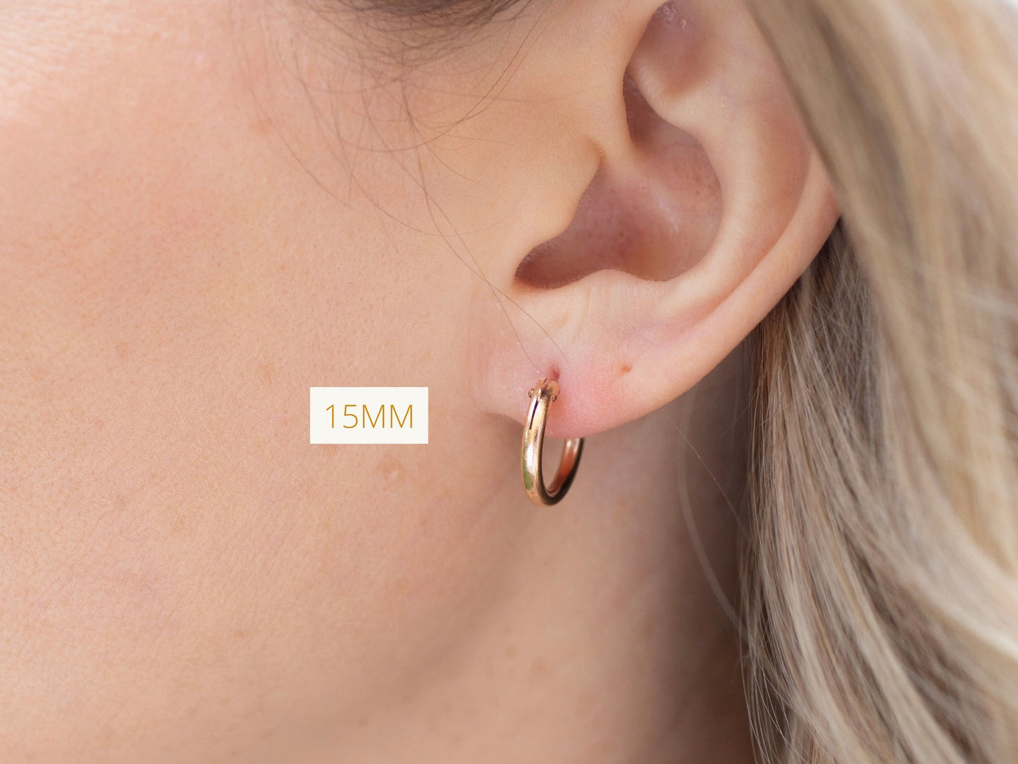 rose gold hoops earrings