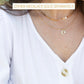 solid gold crescent moon necklace